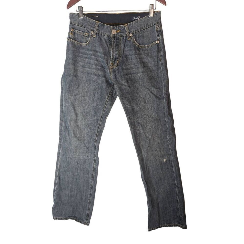 Seven7 Antique Wash Slim Straight Mens Jeans 32 31